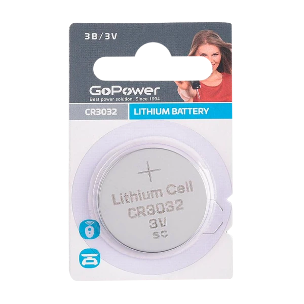 Батарейка GoPower CR3032 BL1 Lithium 3V (1/10/500)