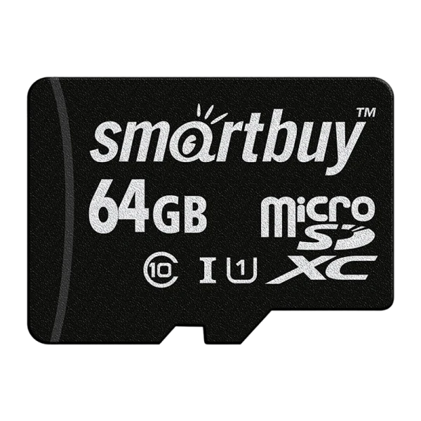 Карта памяти microSD Smartbuy 64GB Class10 UHS-I (U1) 60 МБ/сек без адаптера