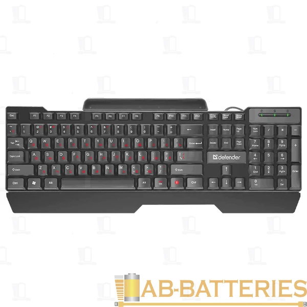 Клавиатура проводная Defender HB-790 Search классическая USB 1.5м черный (1/20)