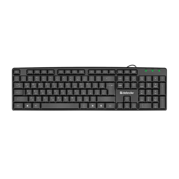 Клавиатура проводная Defender HB-520 Element классическая USB 1.5м черный (1/20)