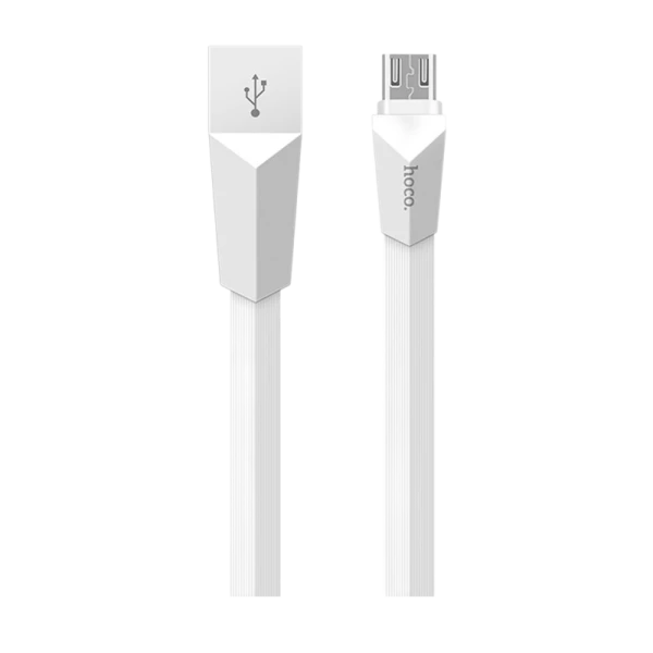 Кабель HOCO X4 USB (m)-microUSB (m) 1.2м 2.4A силикон белый (1/32/320)