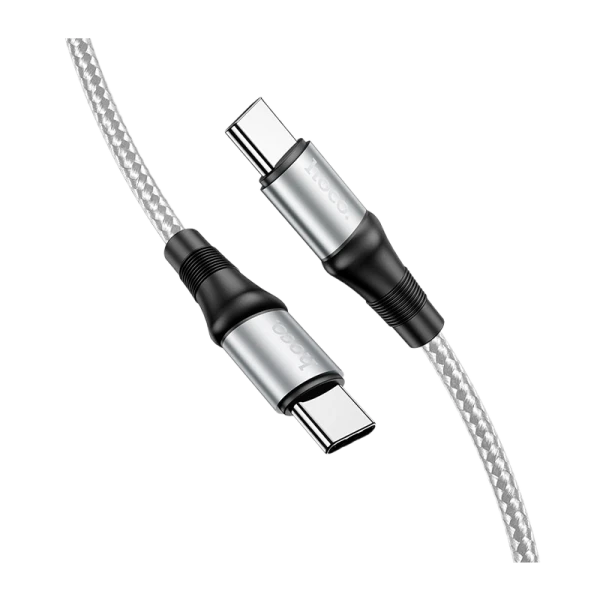 Кабель HOCO X50 Type-C (m)-Type-C (m) 2.0м 5.0A нейлон серый (1/22/220)