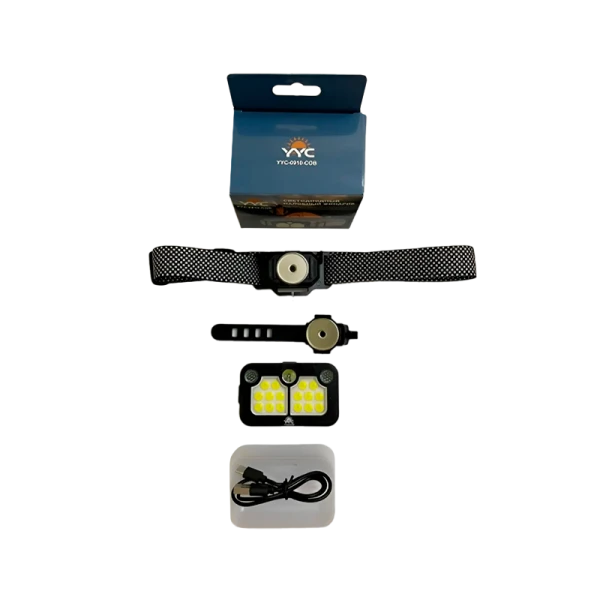 Фонарь налобный Без бренда YYC-0910 от аккумулятора черный