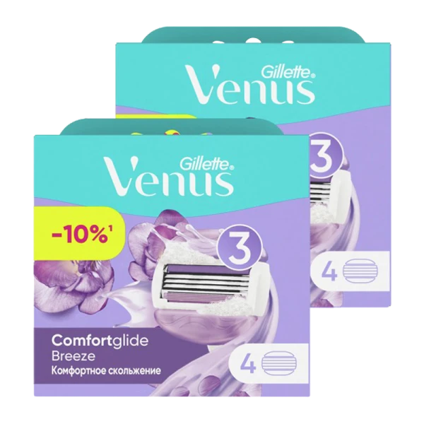 Сменные кассеты Gillette VENUS Breeze 3 лезвия 8шт. (цена за 1 шт) (8/80)
