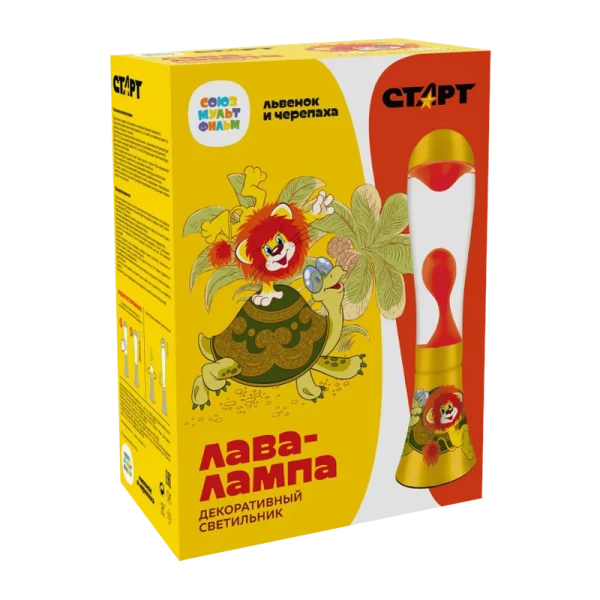 Светильник настольный Старт ЛАВА-лампа Львенок и черепаха 25W 220V E14 сенс. красный (1/6)