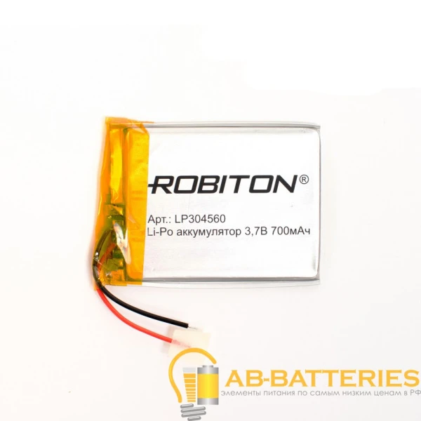Аккумулятор ROBITON LP304560 3.7В 700mAh PK1 (1/250)