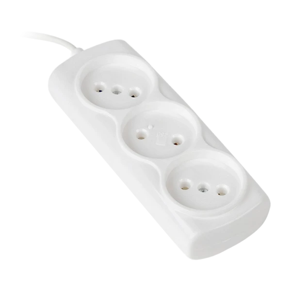 Удлинитель Smartbuy 3р.Б/З 6A 3.0м ШВВП 2x0.75мм² белый (1/60)