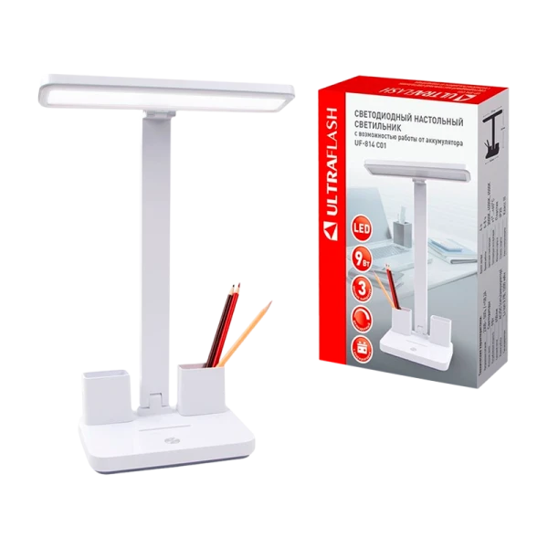 Светильник настольный Ultraflash UF-814 9W 230V на основании смена цветовой температуры белый