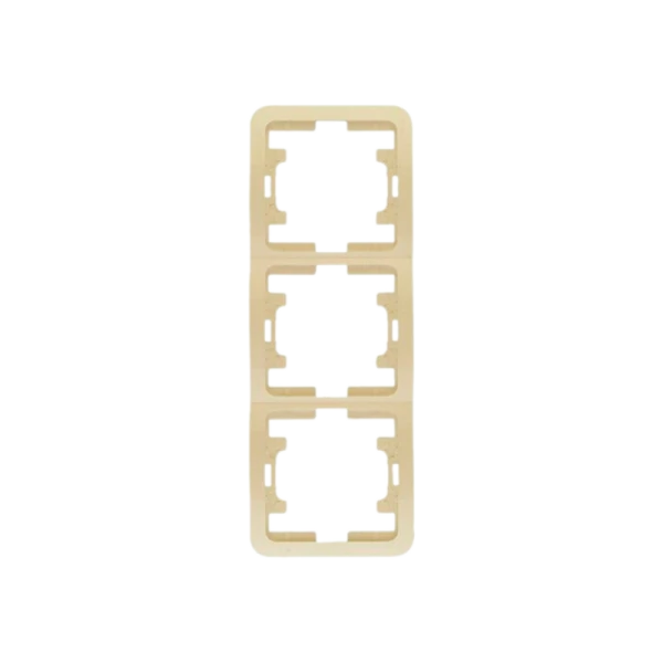 Рамка Makel Mimoza 3пост. вертикальная кремовый 32033 (1/15)