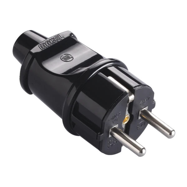 Вилка электрическая Makel черный 10052 (1/100)