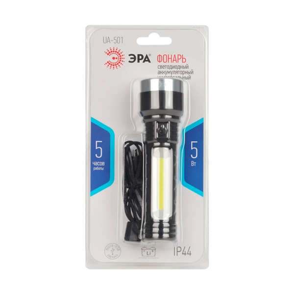 Фонарь автомобильный ЭРА AA-501 0.5W 1LED от аккумулятора черный (1/12/144)