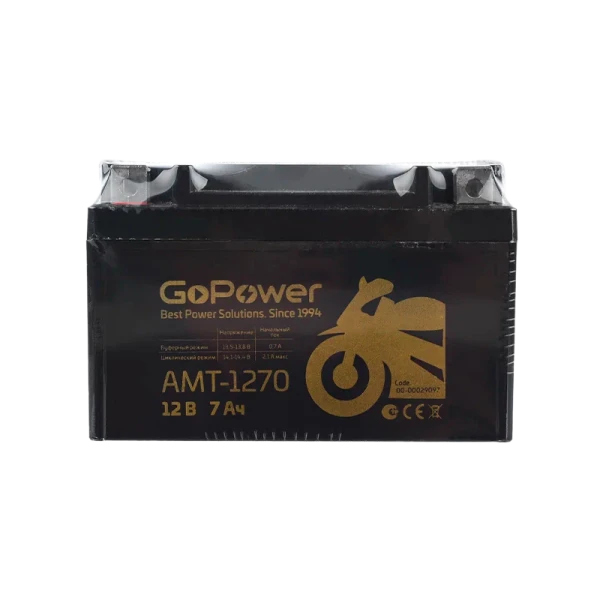 Аккумулятор для мототехники GoPower 12V 7Ah