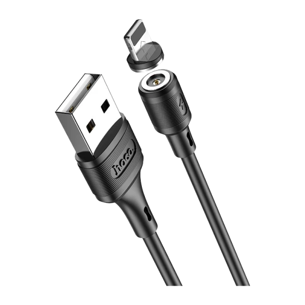 Кабель HOCO X52 USB (m)-Lightning (m) 1.0м 2.0A ПВХ магнит черный (1/31/310)