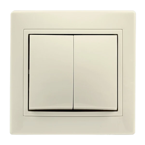 Выключатель Smartbuy 2-клавишный 10А бежевый "Венера"