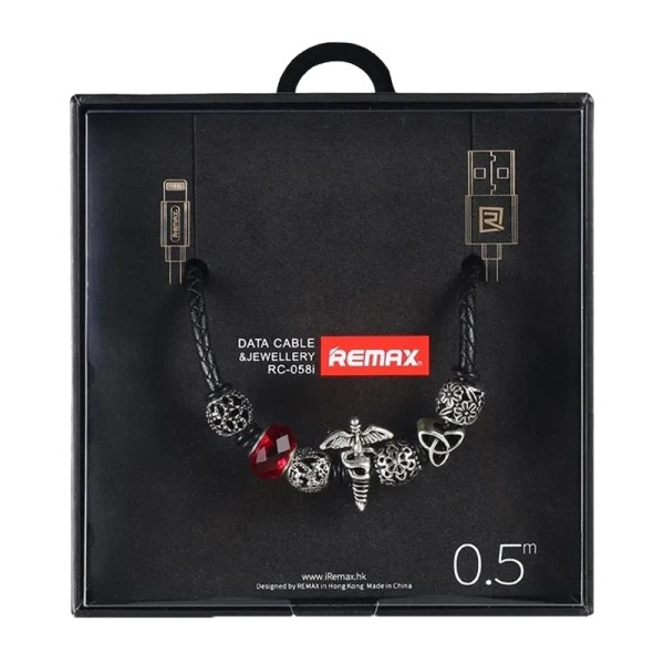 USB кабель REMAX Jewellery (IPhone 5/6/7/SE) RC-058I Чёрный