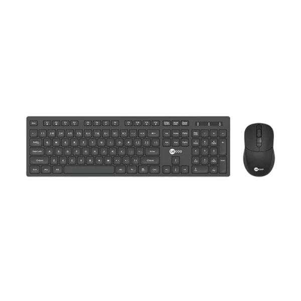 Набор клавиатура+мышь беспроводной Lenovo KW201 английская раскладка черный