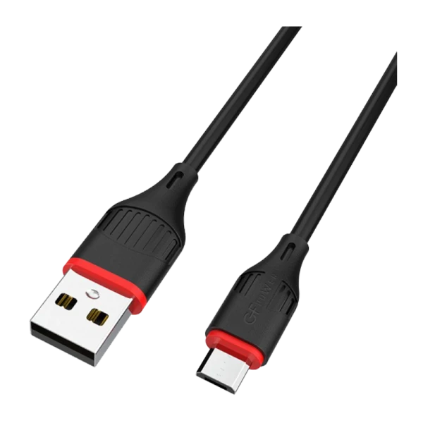 Кабель GFPower 17M USB (m)-microUSB (m) 1.0м 2.4A ПВХ черный (1/648)