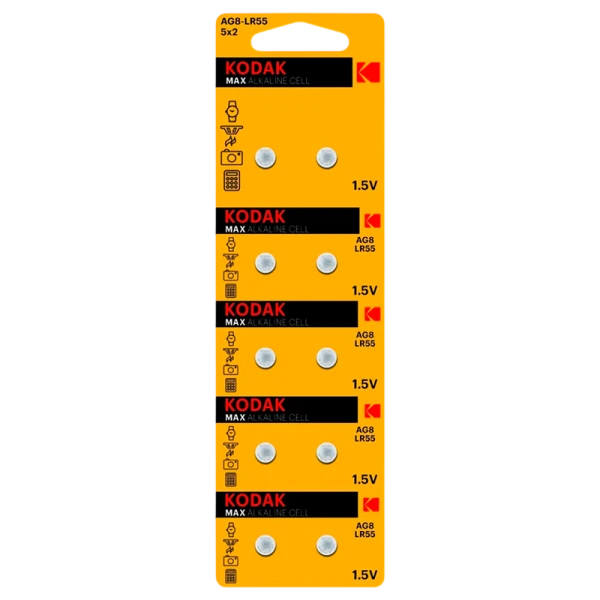 Батарейка Kodak G8/LR1120/LR55/391A/191 BL10 Alkaline 1.5V (10/100/1000)