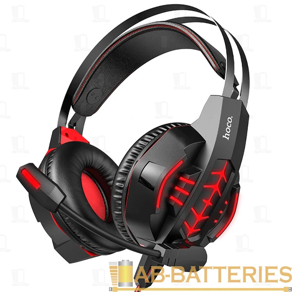 Наушники полноразмерные HOCO W102 с микр. игровые красный (1/30)