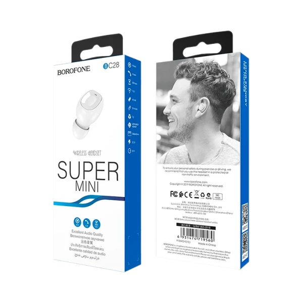 Беспроводная гарнитура Borofone BC28 белый (1/50/200)