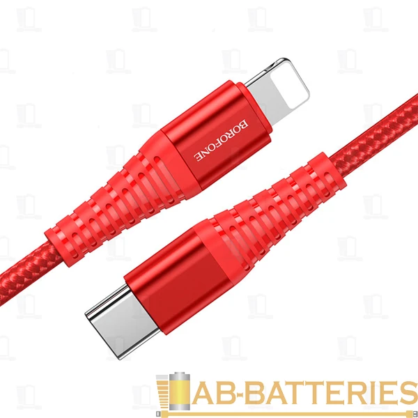 Кабель Borofone BU27 Lightning (m)-Type-C (m) 1.0м 3.0A 20W нейлон красный (1/36/144)