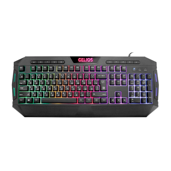Клавиатура проводная Defender GK-174DL Gelios игровая USB 1.5м черный (1/10)