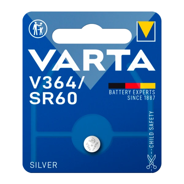 Батарейка Varta 364 (SR621SW) BL1 (на крючок) Silver Oxide 1.55V (1/10/100)