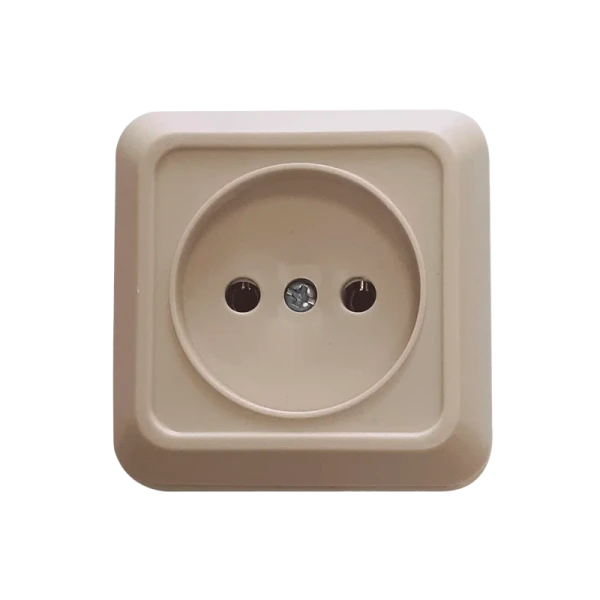 Розетка Прогресс Fit 1гн. 10A Б/З ABS + Керамика бежевый (1/10/200)