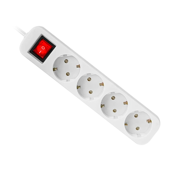 Удлинитель Defender S430 4р.С/З 10A 3.0м с выкл. ПВС 3x1мм² белый (1/30)