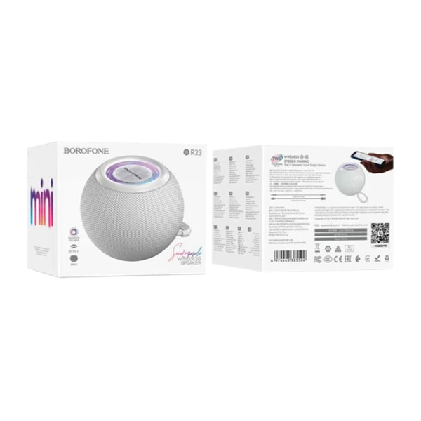 Портативная колонка Borofone BR23 bluetooth 5.1 FM/TF/USB/AUX белый (1/50)
