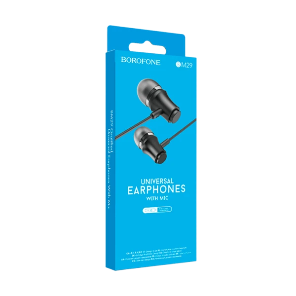 Наушники внутриканальные Borofone BM29 с микр. черный (1/76/304)