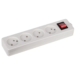 Колодка ЭРА K 4р.Б/З с выкл. белый (1/10/40)