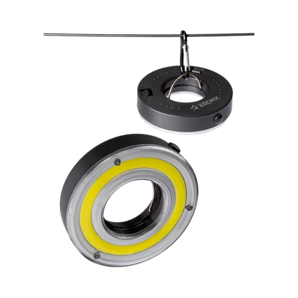 *Фонарь туристический Космос 601B 5W 1LED от батареек серебряный 