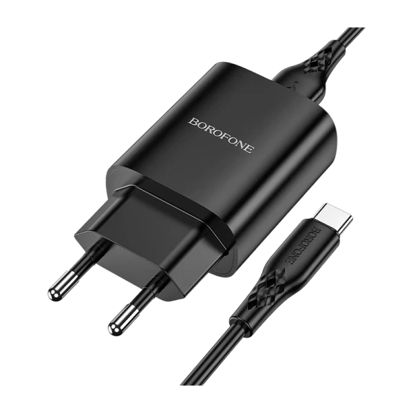 Сетевое З/У Borofone BN1 1USB 2.1A черный (1/35/140)