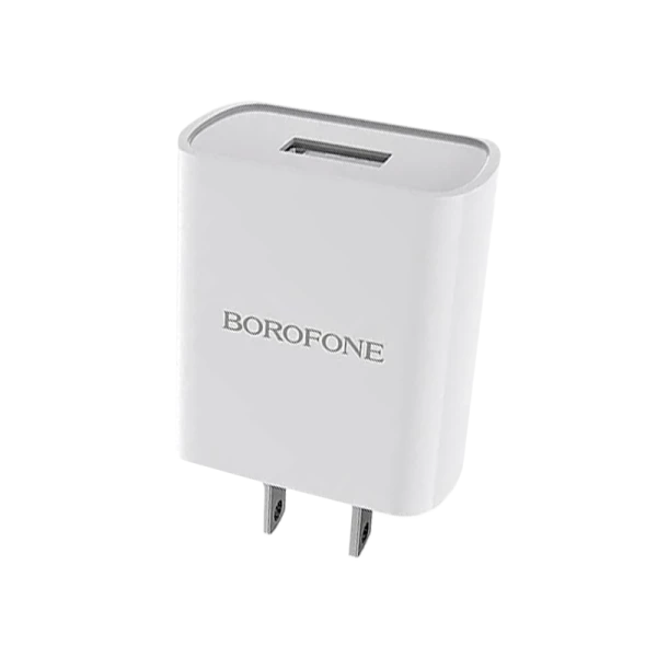Сетевое З/У Borofone BA20 1USB 2.1A американская вилка белый (1/65/260)
