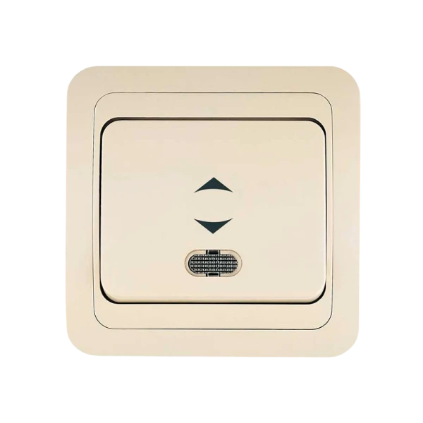 Выключатель Makel Mimoza 1-клав.10A пластик с индикатором проходной кремовый 25025