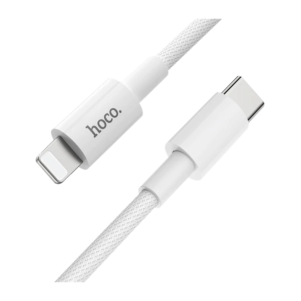 Кабель HOCO X56 Lightning (m)-Type-C (m) 1.0м 3.0A 20W нейлон белый (1/22/220)