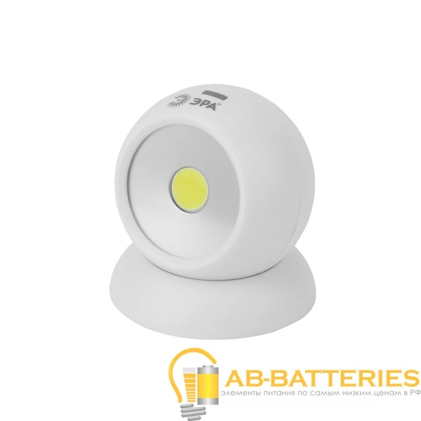 Фонарь пушлайт ЭРА SB-801 Сфера-1 5W COB от батареек белый (1/12/48)