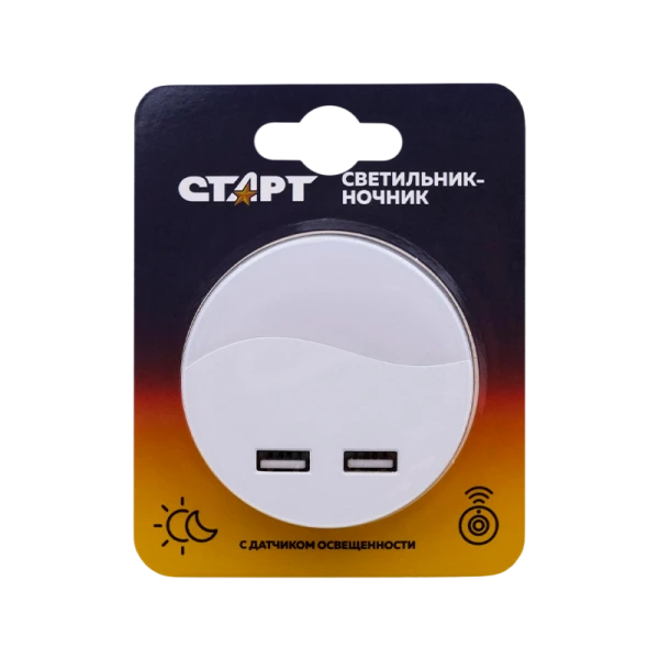 Ночник Старт "USB Круг" NL 1LED белый