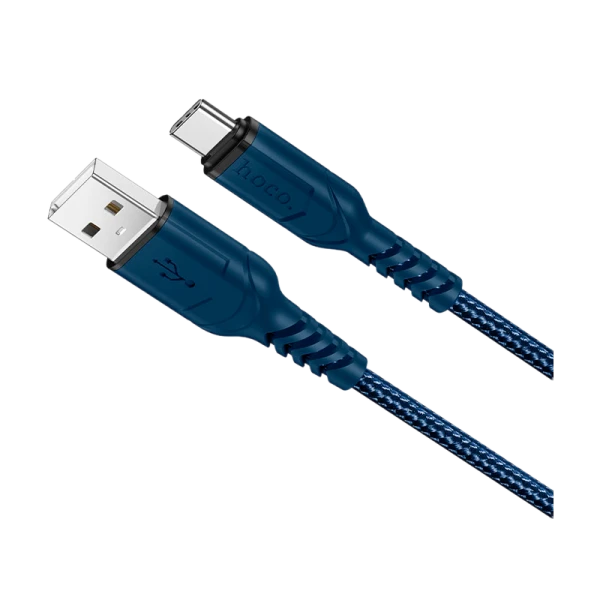 Кабель HOCO X59 USB (m)-Type-C (m) 1.0м 3.0A нейлон синий (1/33/330)