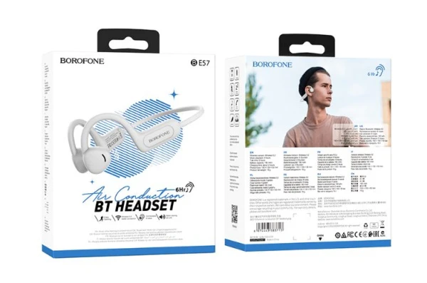 Наушники гарнитура Borofone BE57 bluetooth 5.2 с микр. спорт. серый (1/80)