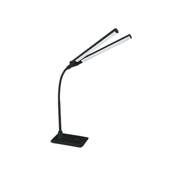 Светильник настольный Camelion KD-794 10W 230V 2LED на основании сенс. черный (1/6)