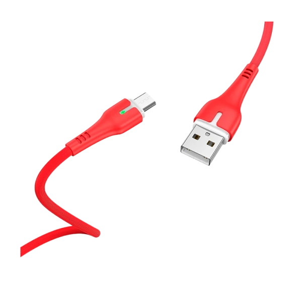 Кабель HOCO X45 USB (m)-microUSB (m) 1.0м 2.4A силикон красный (1/22/220)