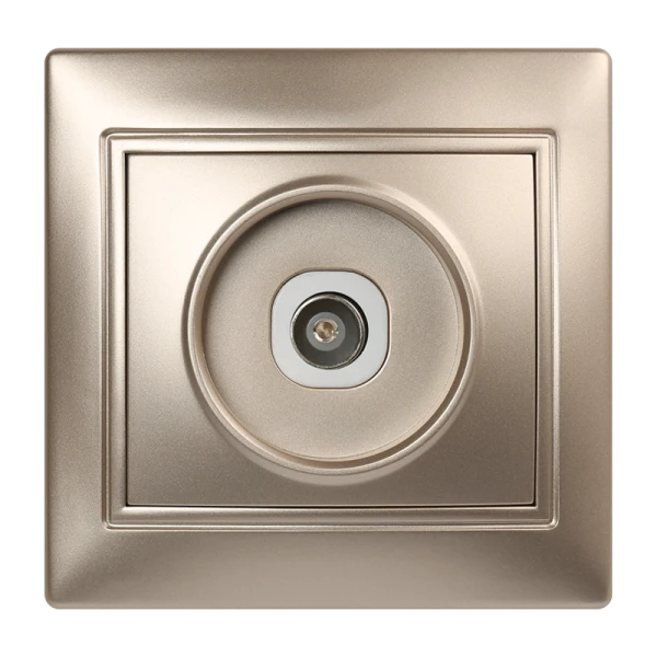 Розетка Smartbuy телевизионная 1-местная 75Ом 5-862МГц шампань "Венера"