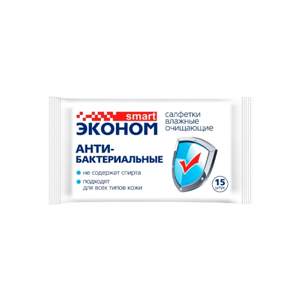 Салфетка SMART Авангард для рук антибакт. 15шт. (1/12/108)