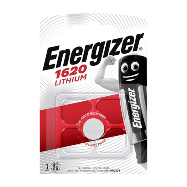 Батарейка Energizer CR1620 BL1 Lithium 3V (1/10/140)