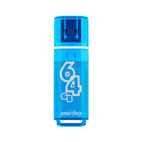 Флеш-накопитель Smartbuy Glossy 64GB USB2.0 пластик синий