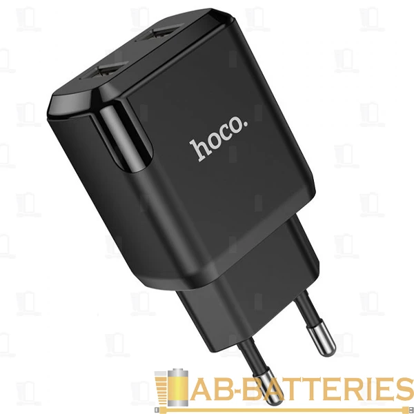 Сетевое З/У HOCO N7 2USB 2.1A черный (1/12/120)