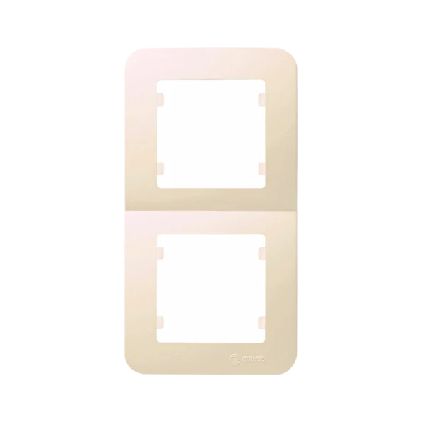 Рамка Makel Lillium 2пост. вертикальная кремовый 71232 (1/25)