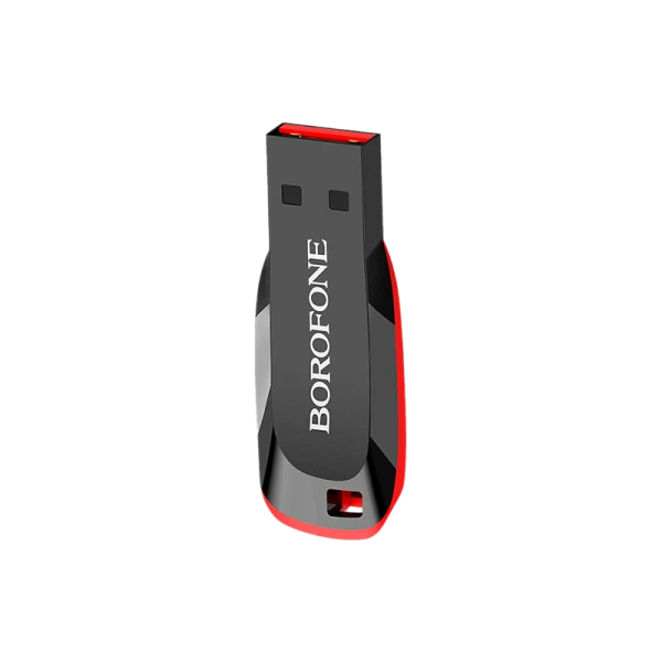 Флеш-накопитель Borofone Generous BUD2 4GB USB2.0 пластик черный красный (1/35/280)